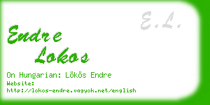 endre lokos business card